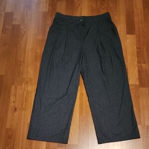 wild fable Charcoal Pinstripe Wide-Leg Pants